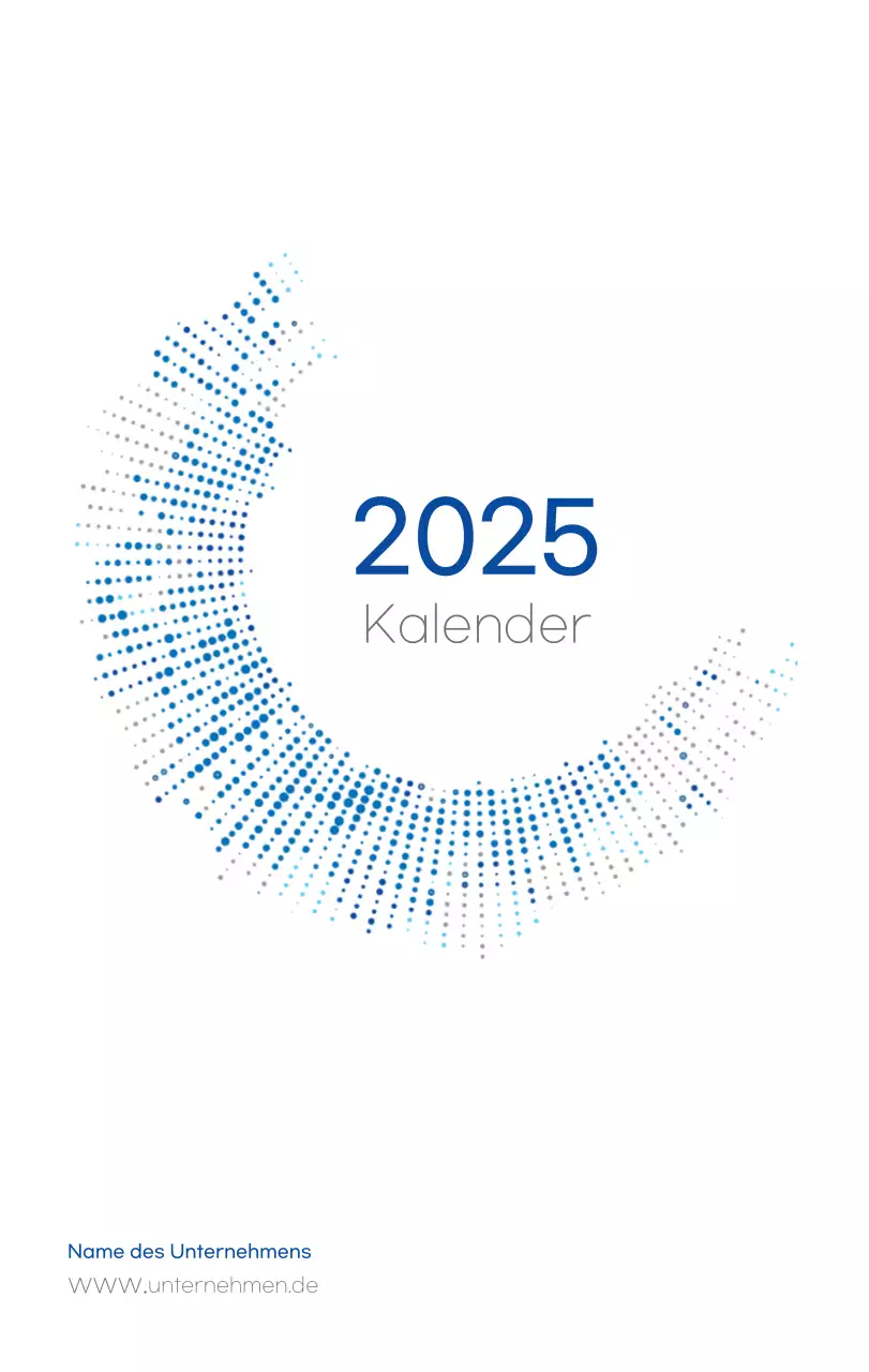 Blauer moderner Kalender Corporate Promotions