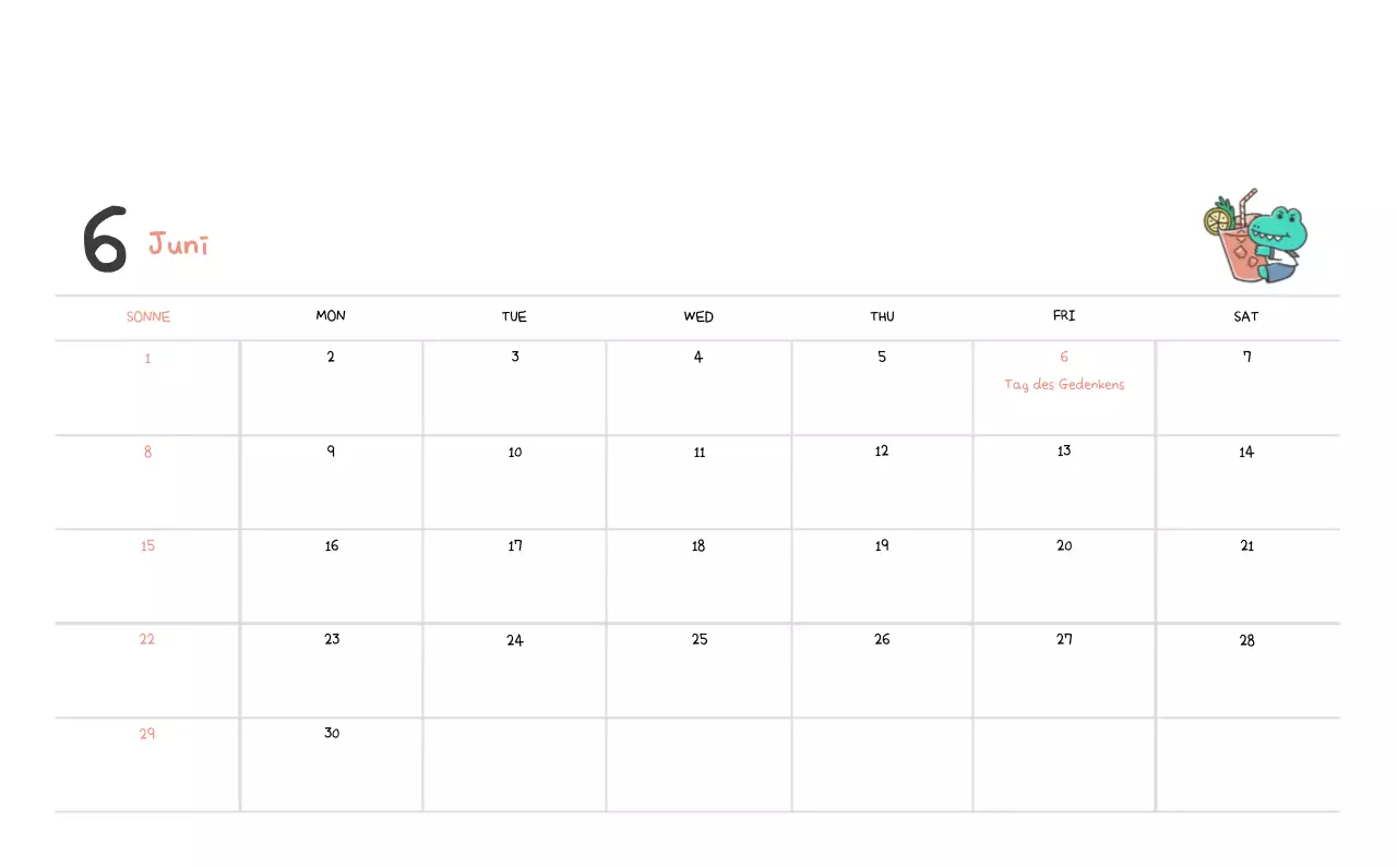 Ein Kalender mit einem niedlichen Ago-Illustrationskonzept