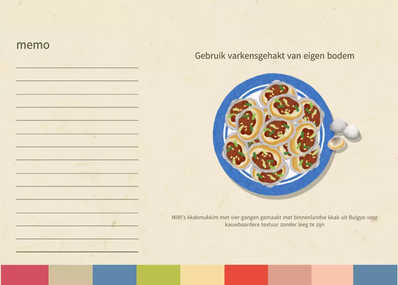 Beige Traditionele Eetkalender