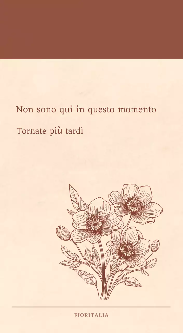 Un calendario sentimentale per fioristi in carta di lana marrone chiaro e marrone.