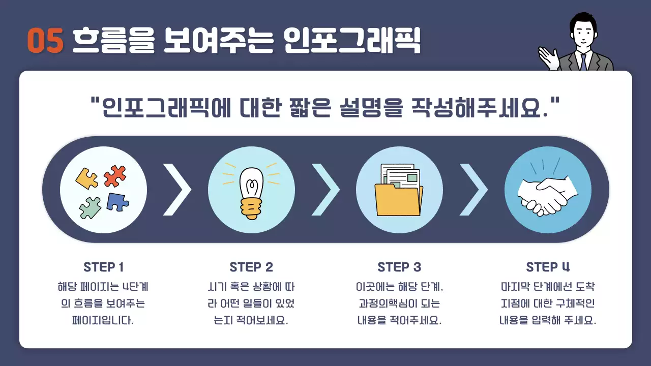 주황 심플 교육 자료 안내