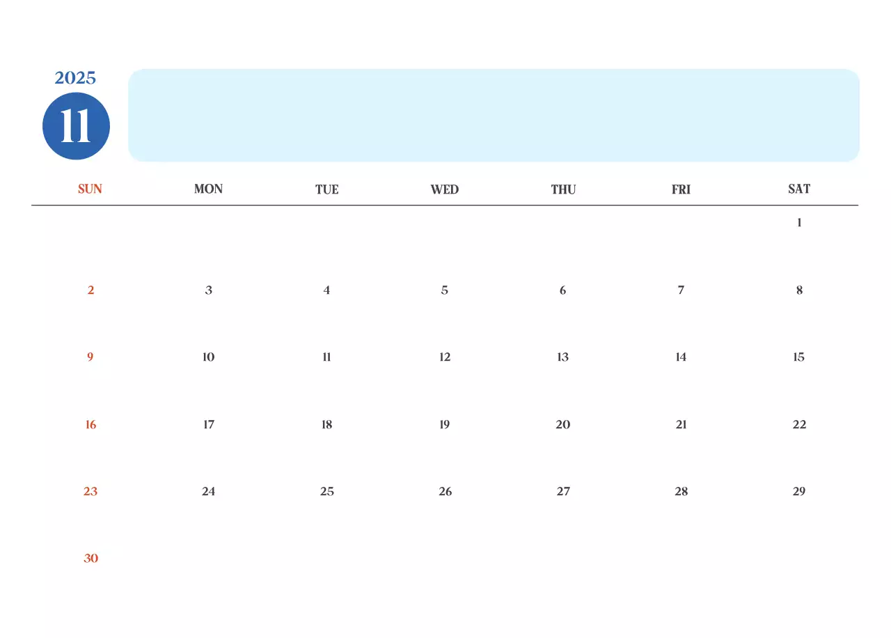 Blue Modern Hospital Calendar