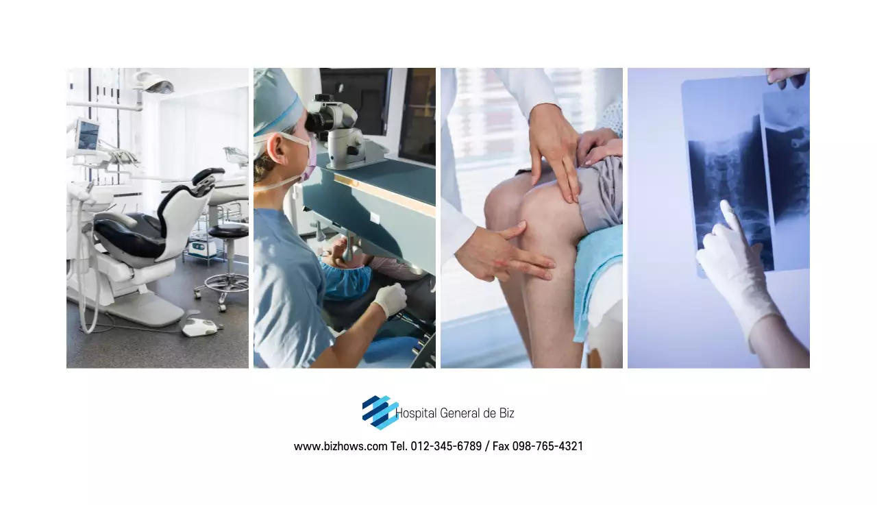 Calendario promocional Hospital Navy White Simple