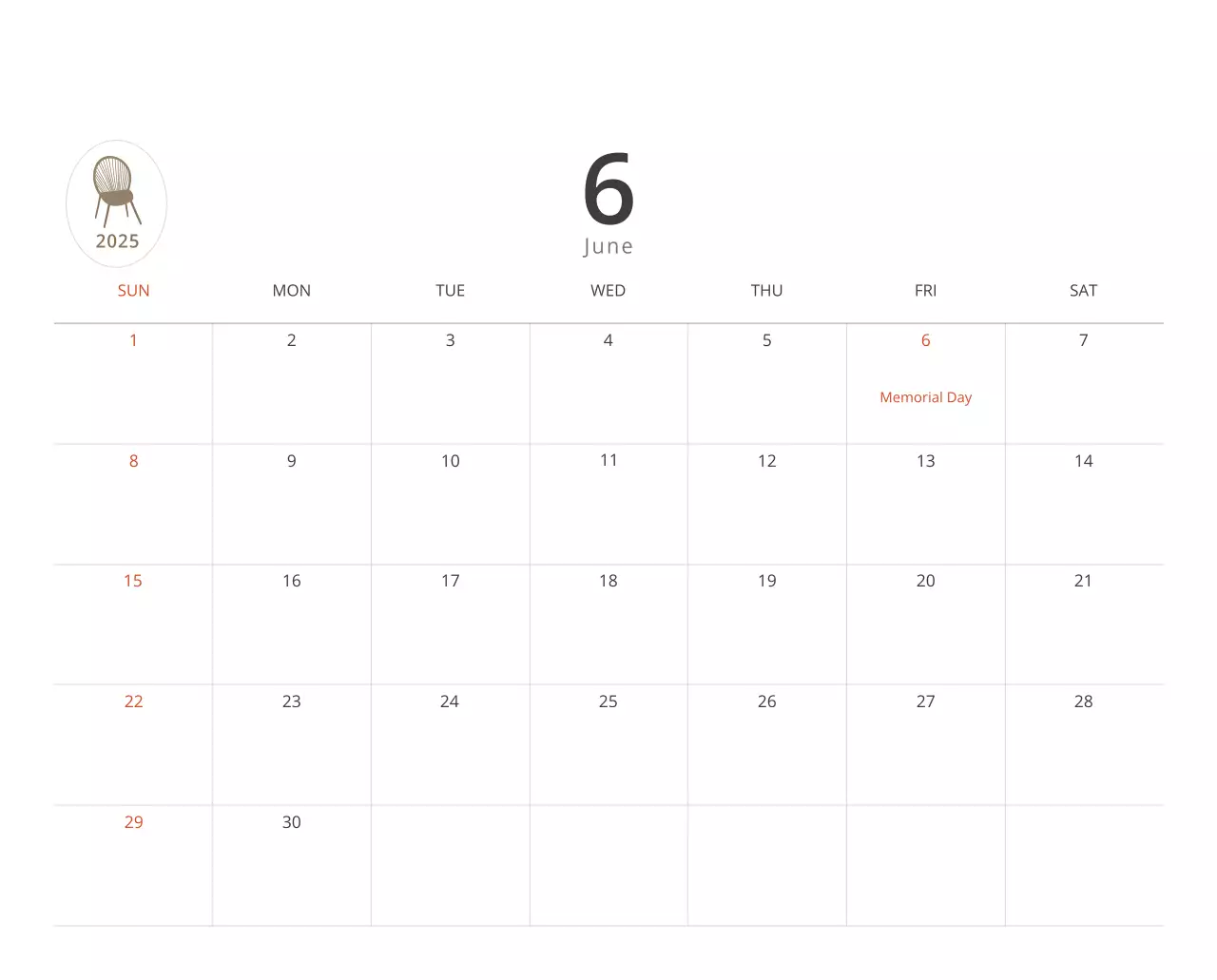 Kalender interior minimalis berwarna krem