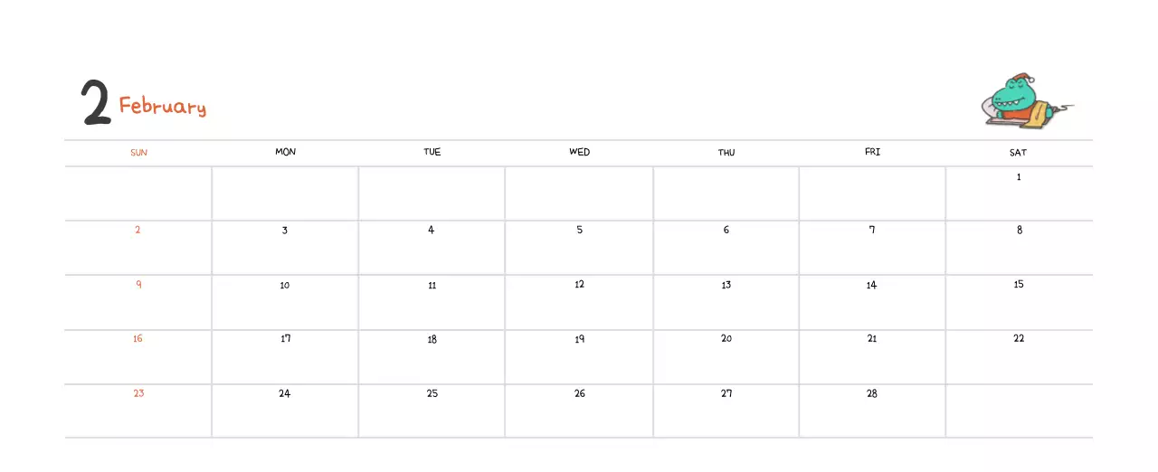 A calendar with a cute Argo illustration concept