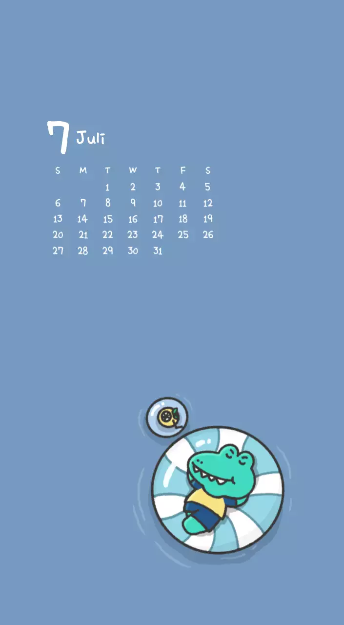 Een kalender met een schattig Ago-illustratieconcept