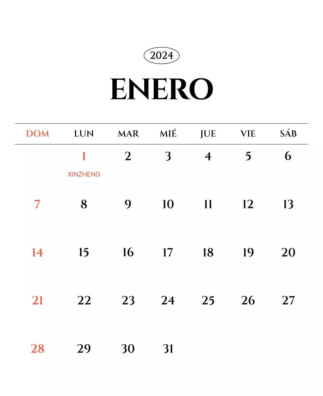 Calendario sencillo con concepto de fotografía de viaje emocional en blanco y negro