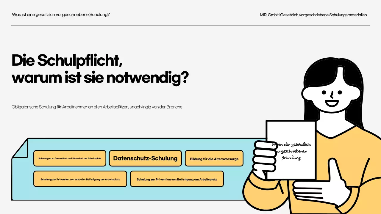 Schulung zur Prävention von Belästigung am Arbeitsplatz Gesetzlich vorgeschriebene Schulungen
