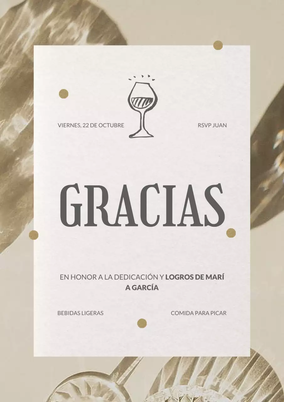 notificación de despedida moderna beige