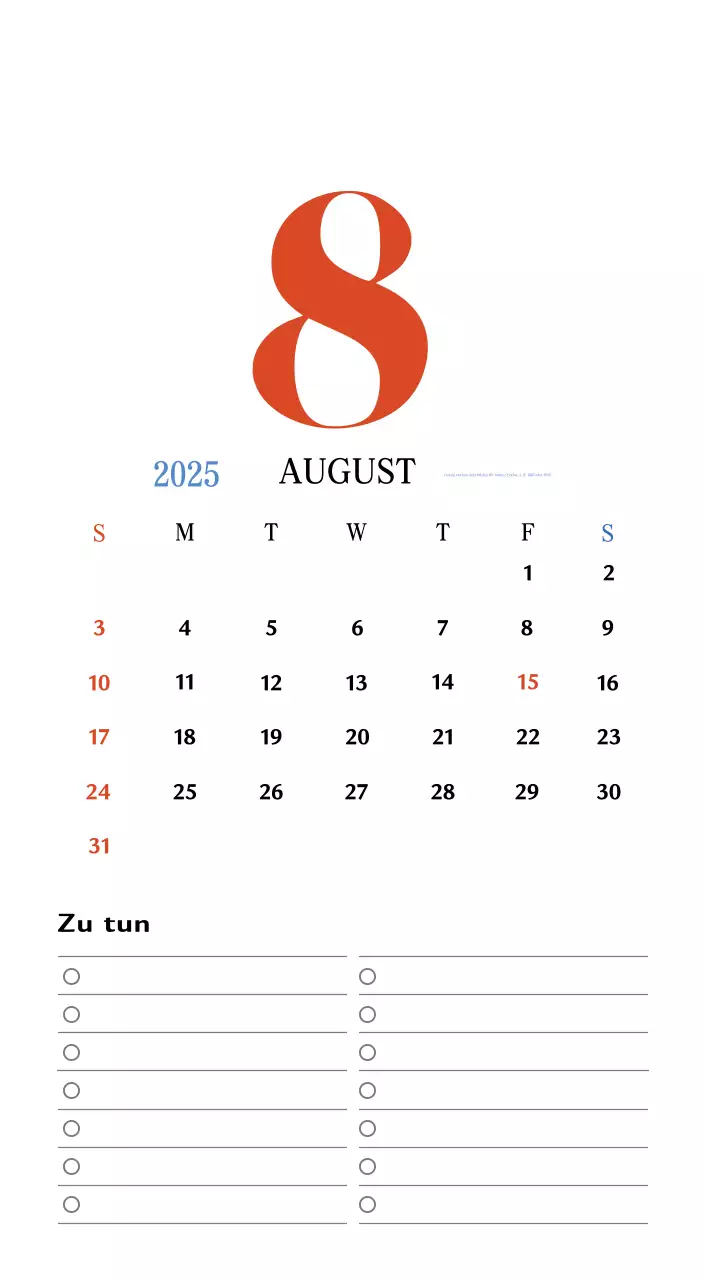 Retro-Konzept Erinnerungskalender in rot