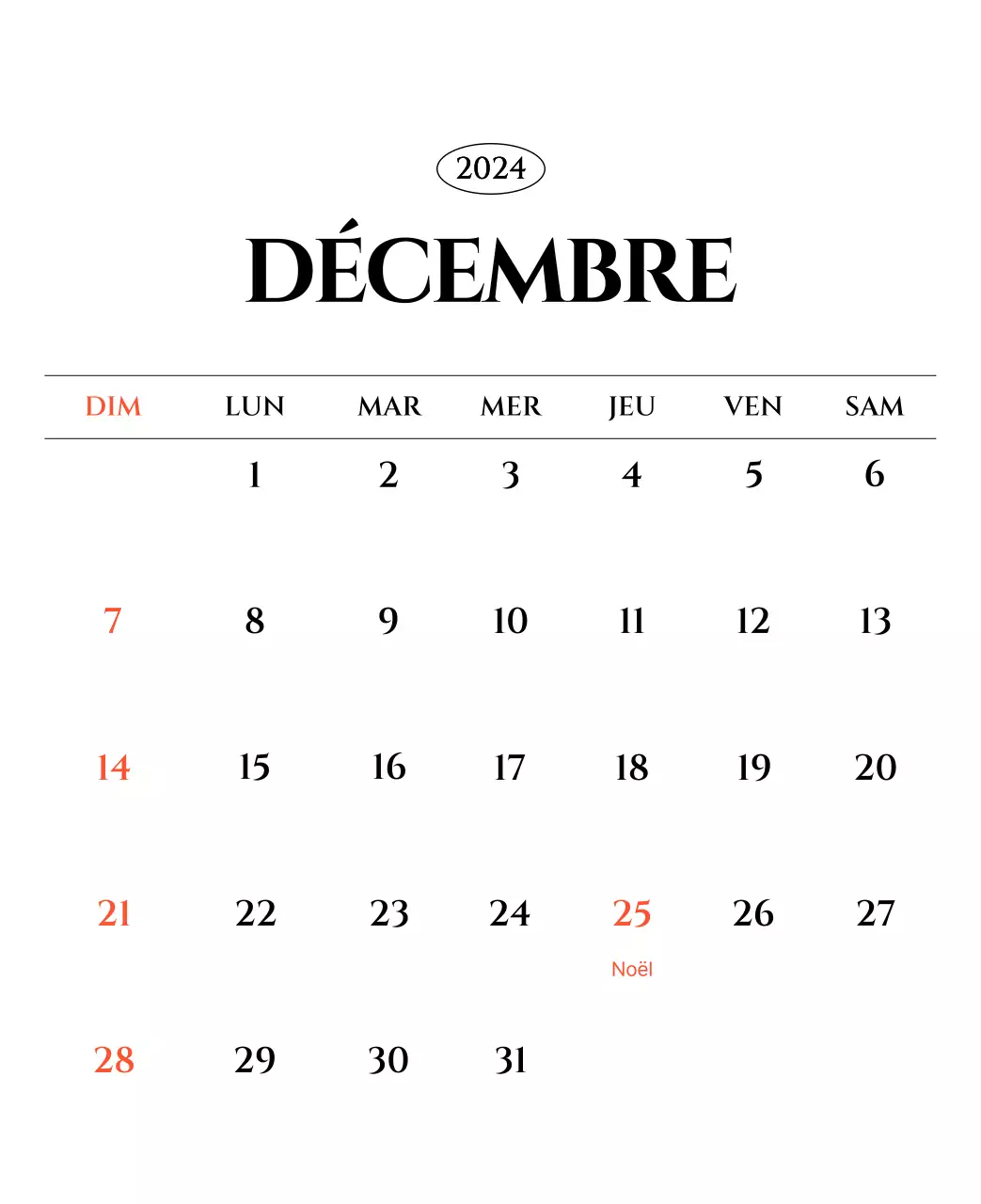 Calendrier simple avec un concept de photographie de voyage émotionnel en noir et blanc