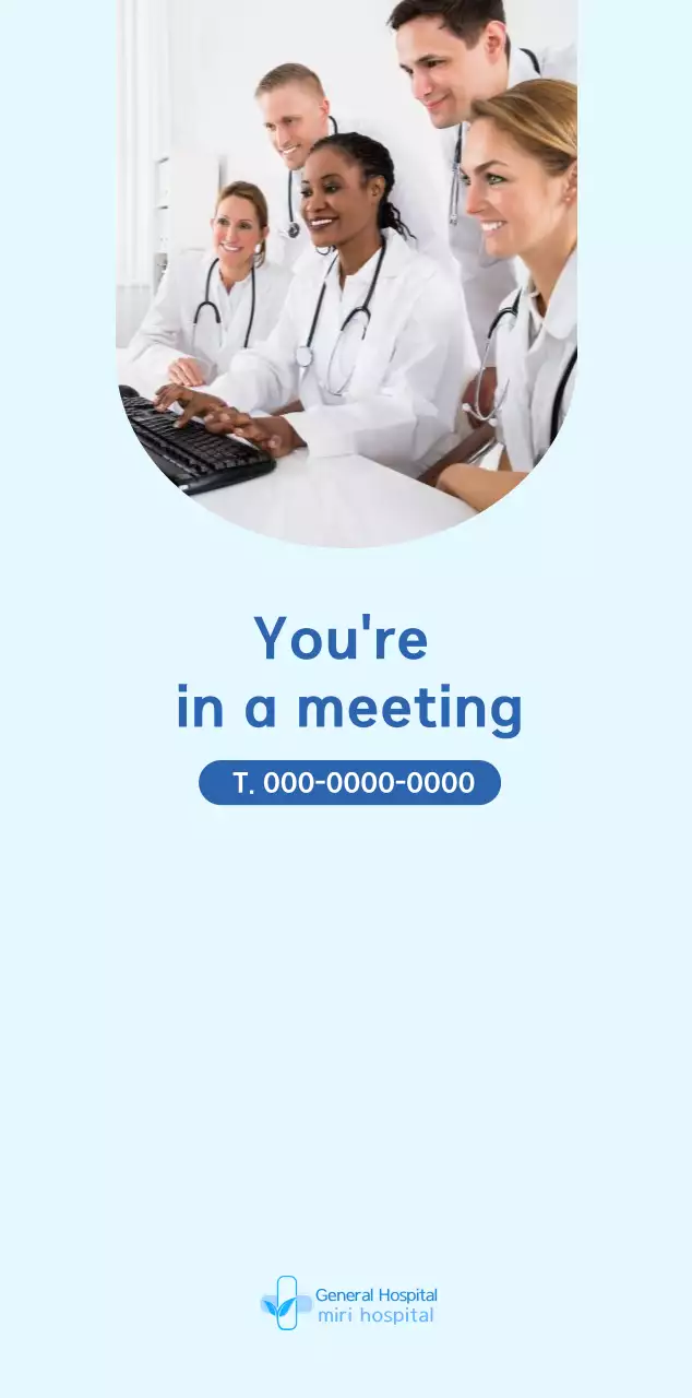 Kalender Rumah Sakit Modern Biru