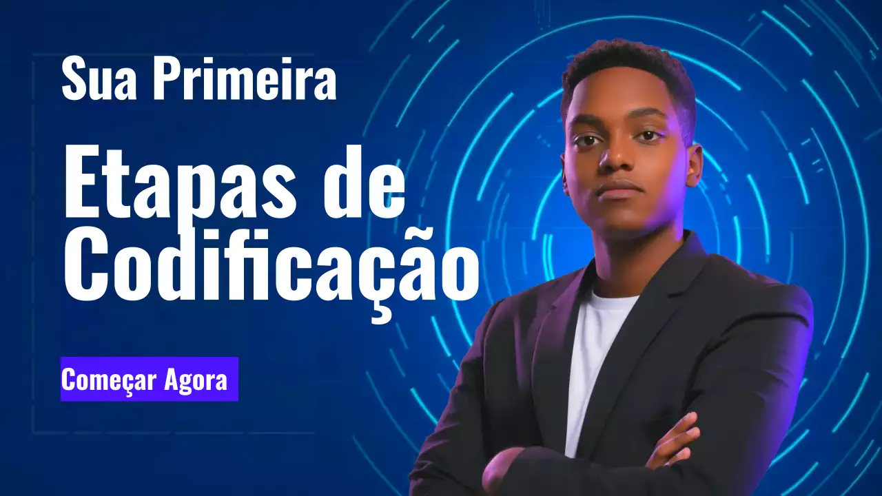 promoção do curso de codificação blue modern