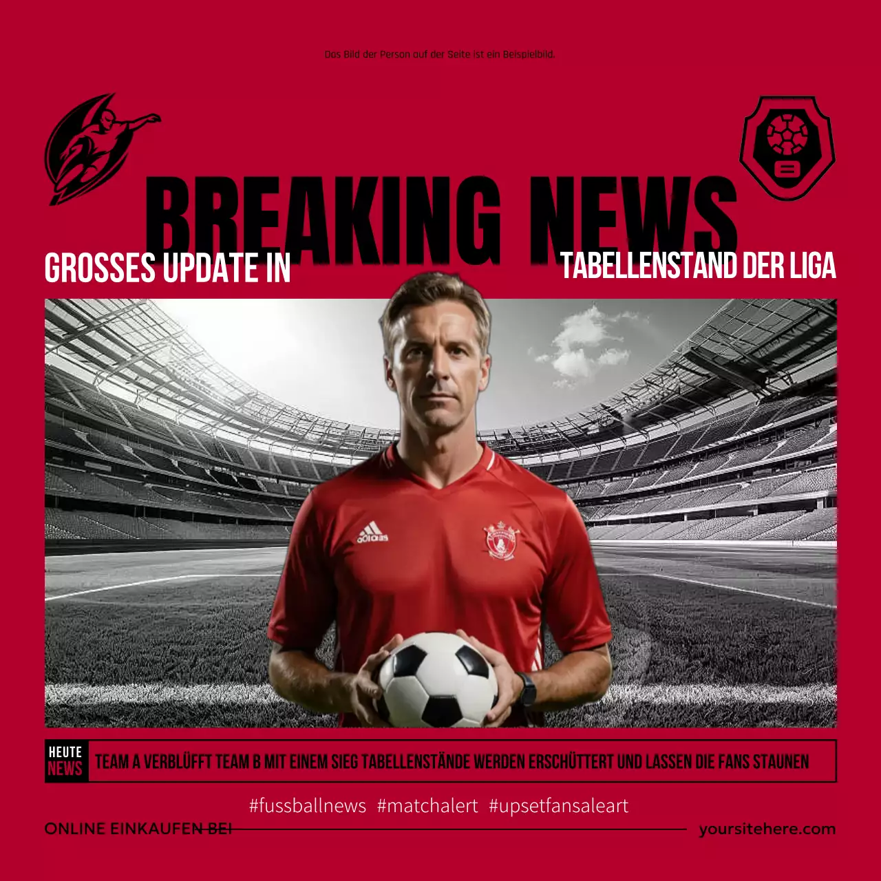 red bold sports Ankündigung