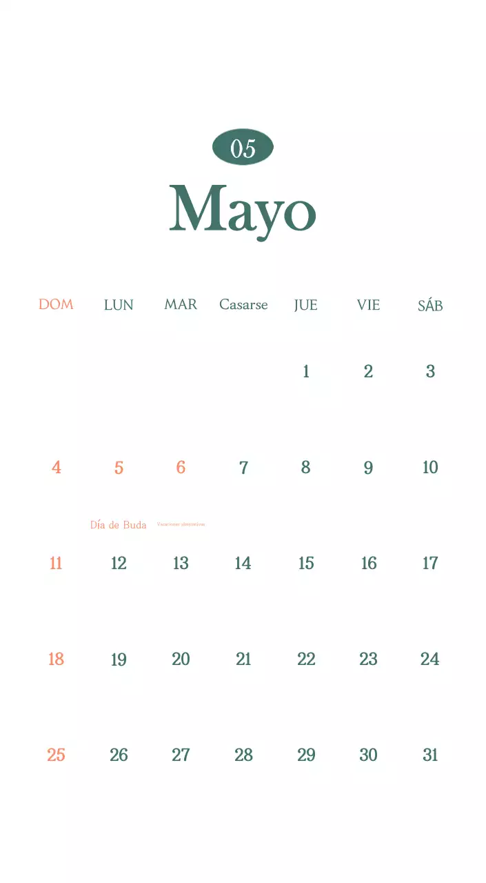 Un moderno calendario de cafeterías con recomendaciones para la bebida del mes