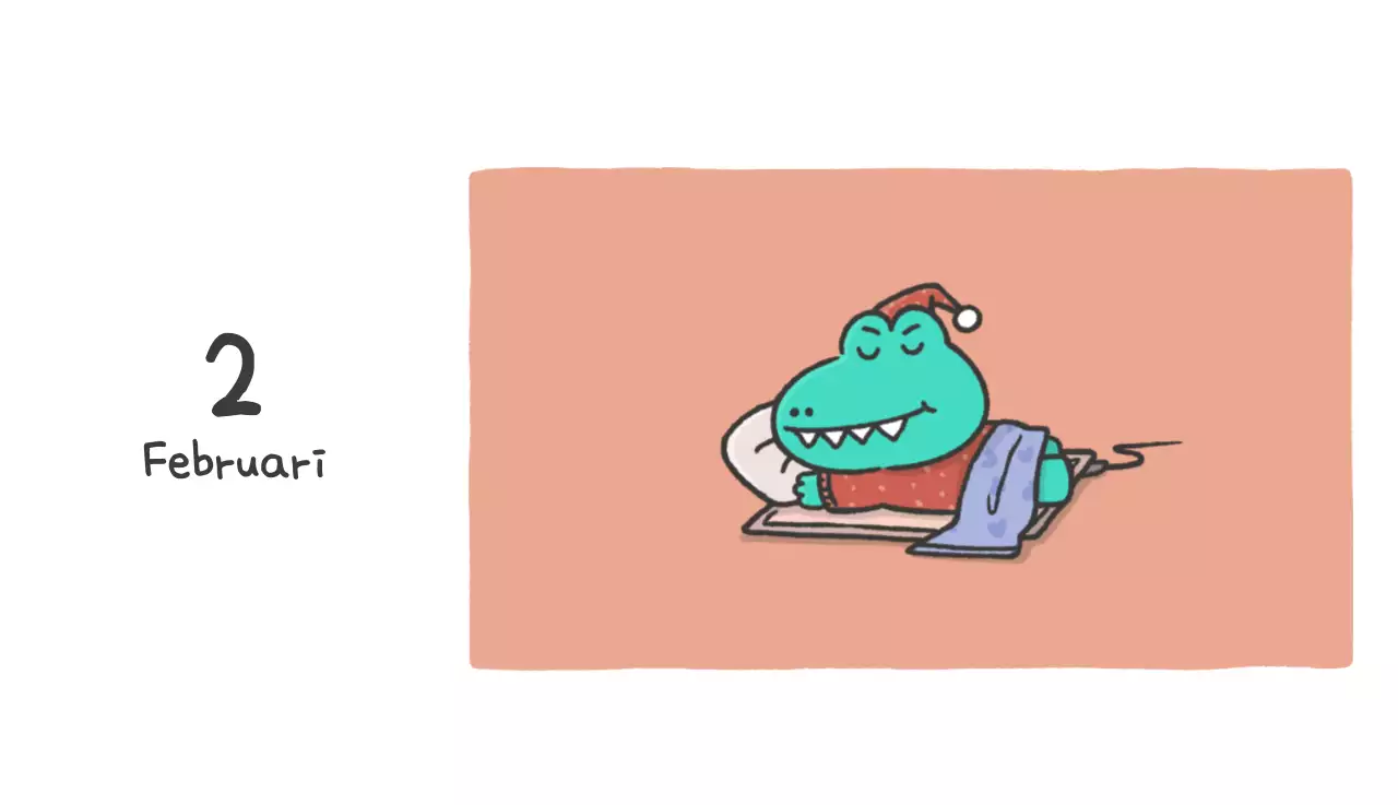 Een kalender met een schattig Ago-illustratieconcept