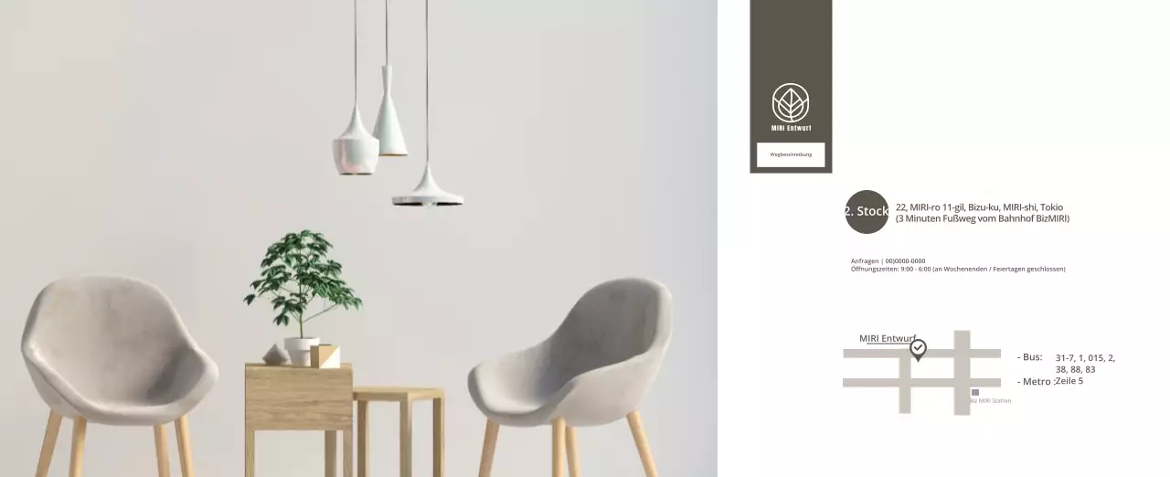 Beigefarbener minimalistischer Innenkalender