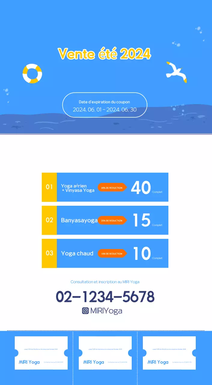 Calendrier promotionnel de yoga minimaliste orange