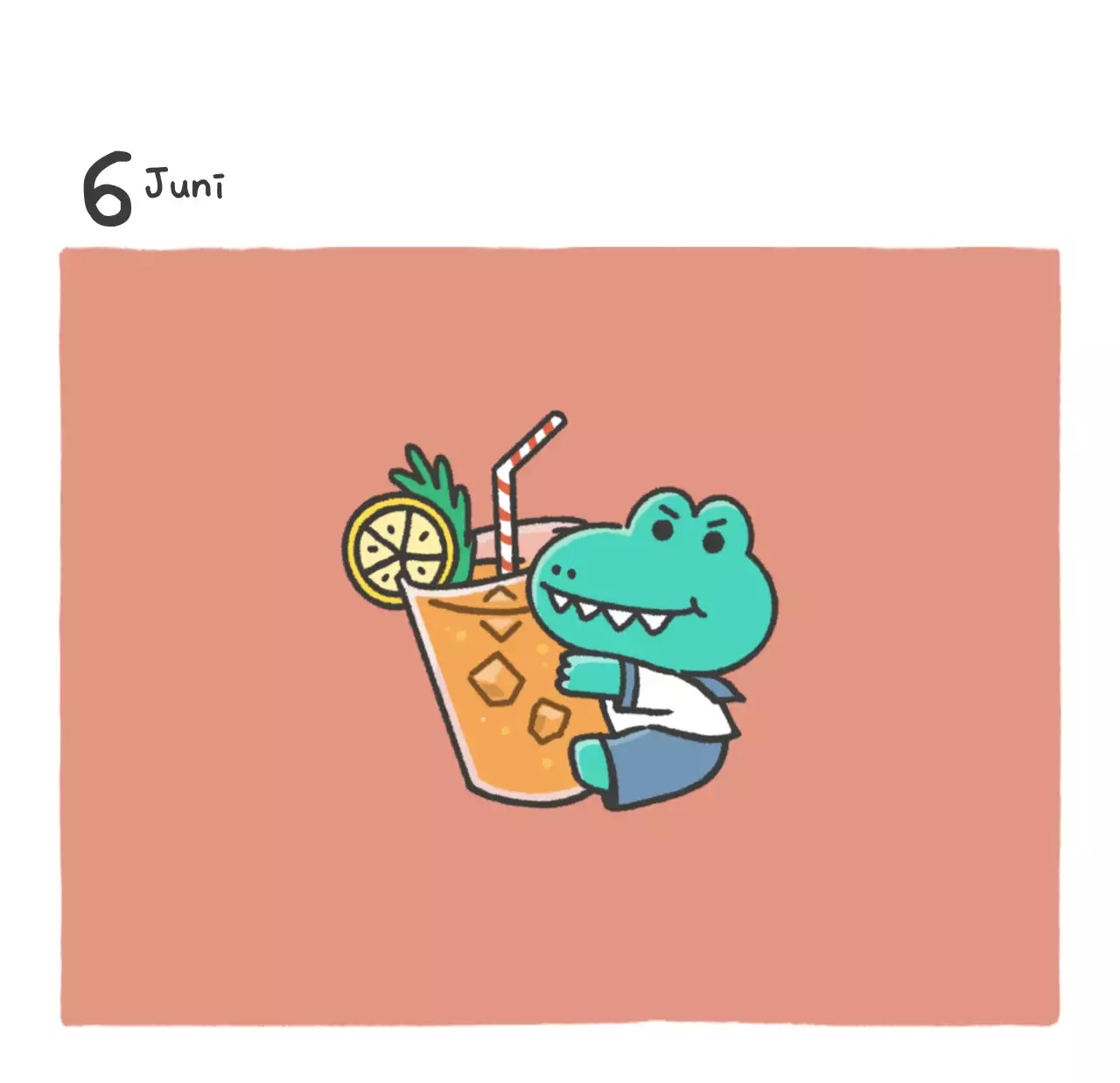 Ein Kalender mit einem niedlichen Ago-Illustrationskonzept