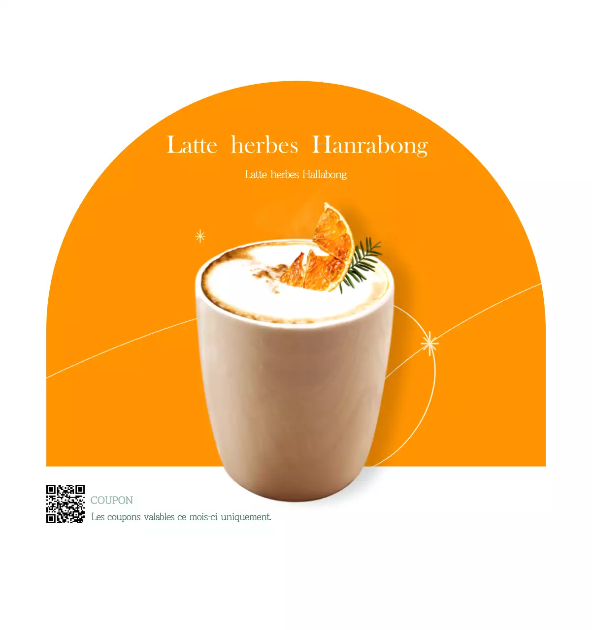 Un calendrier moderne pour les cafés avec des recommandations sur la boisson du mois.