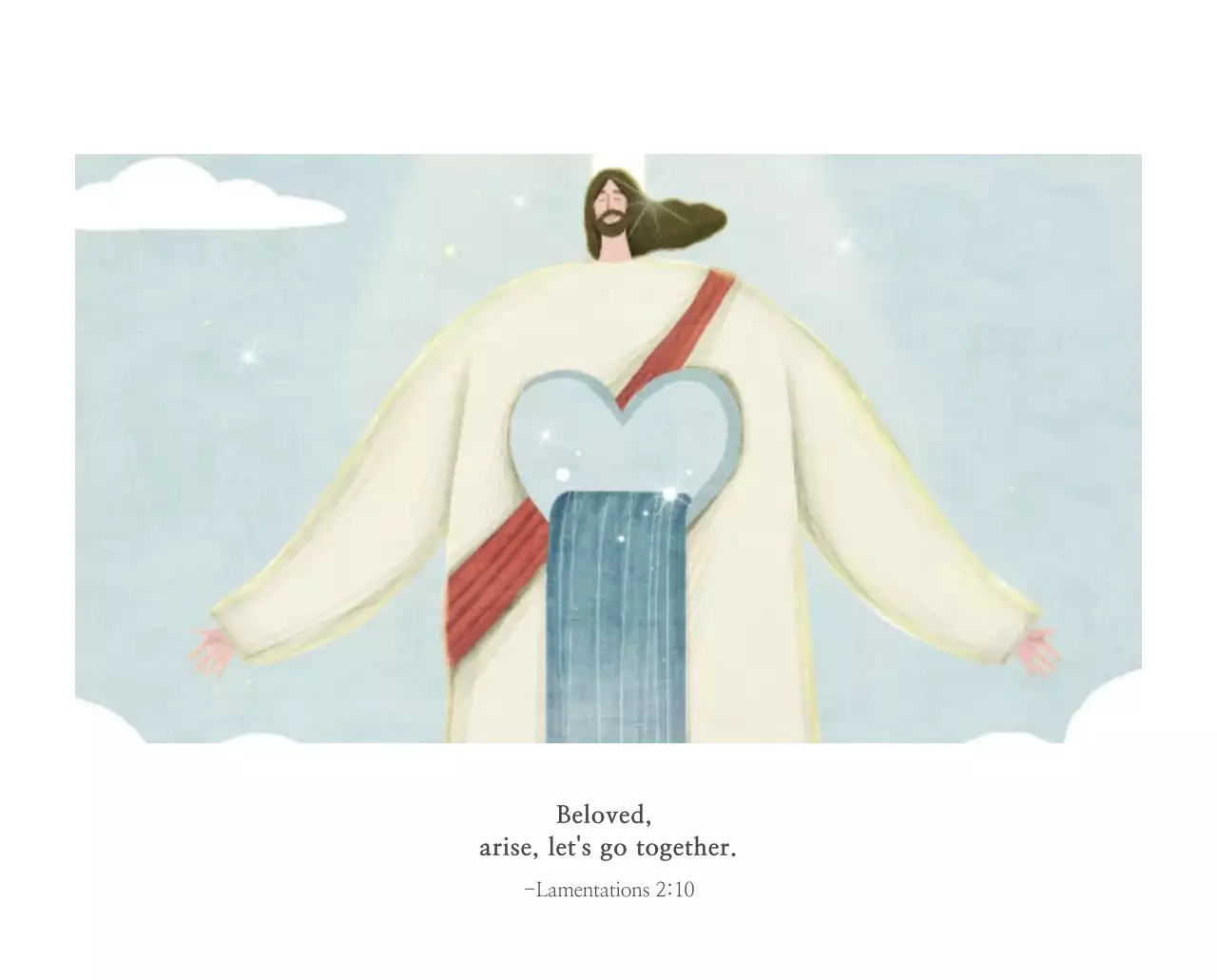 Ilustrasi gereja yang bersih dengan warna pastel