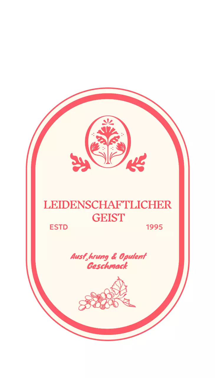 Rotes Logo im Vintage-Design