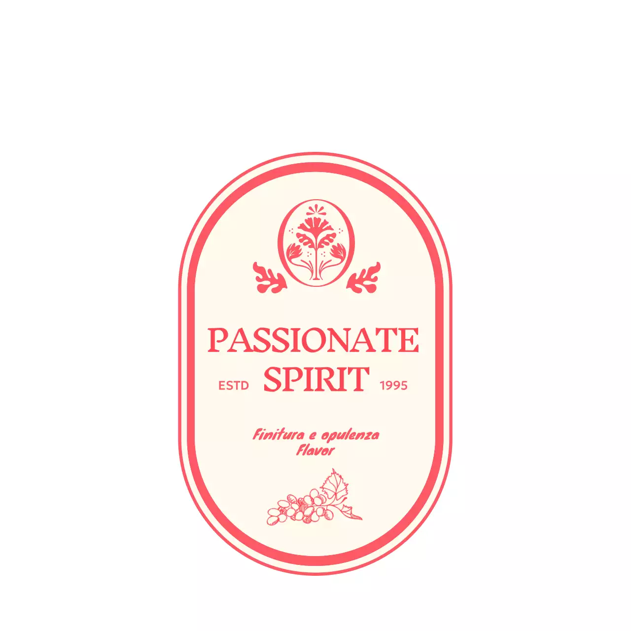 Logo rosso dal design vintage