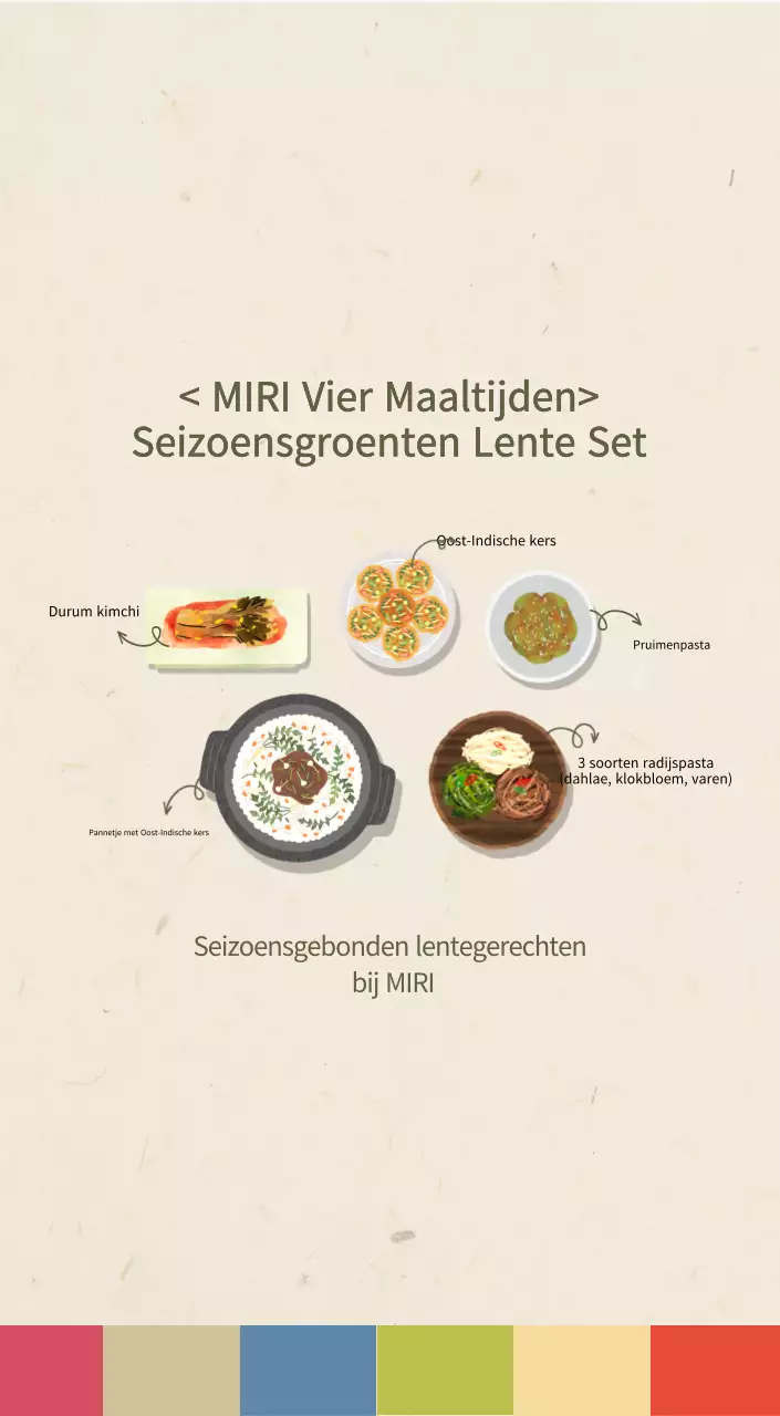 Beige Traditionele Eetkalender