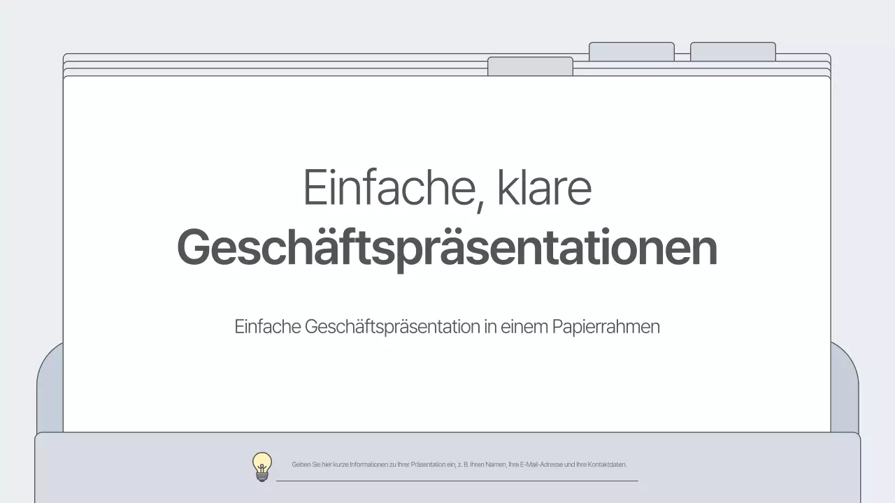 Ein einfacher, grauer Geschäftsplan