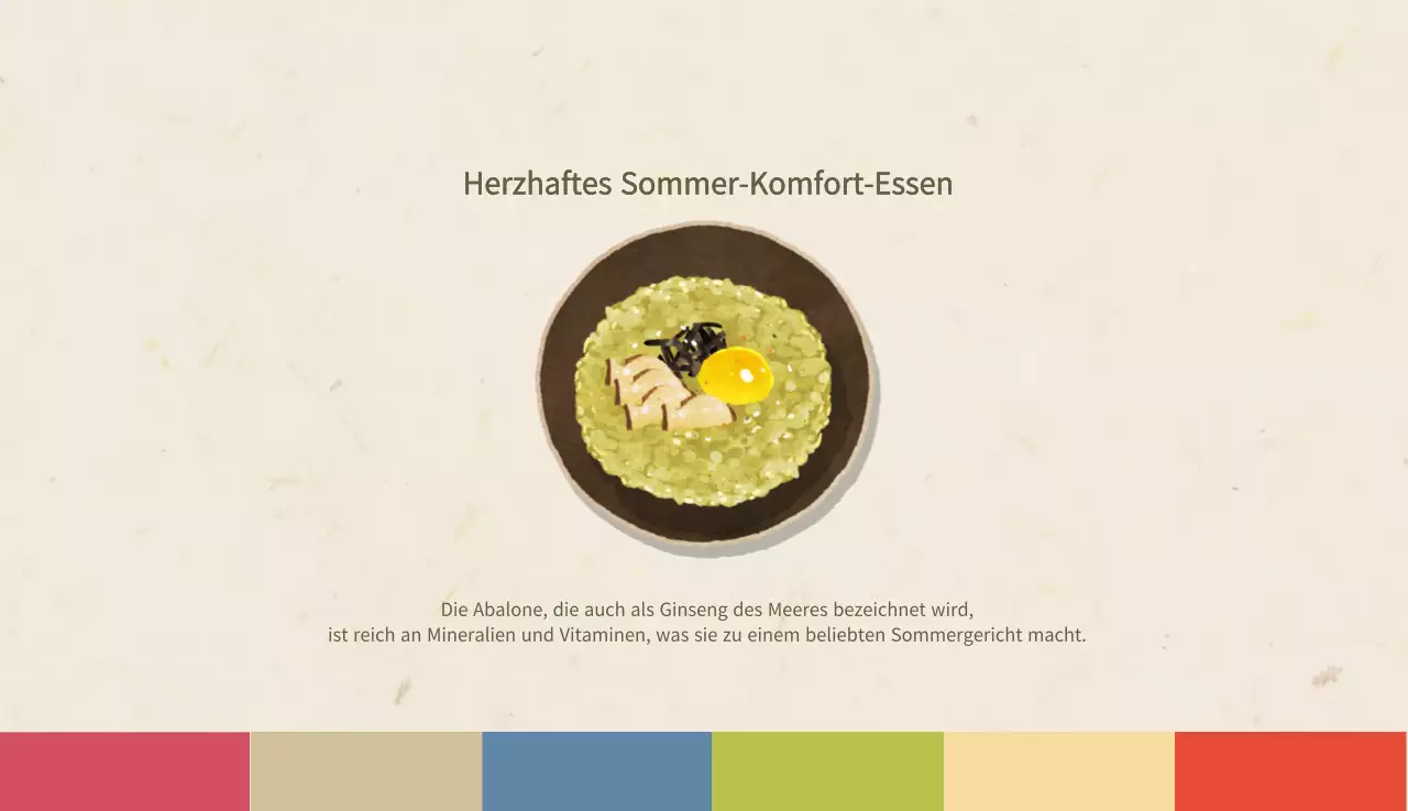 Beige Traditioneller Speisekalender