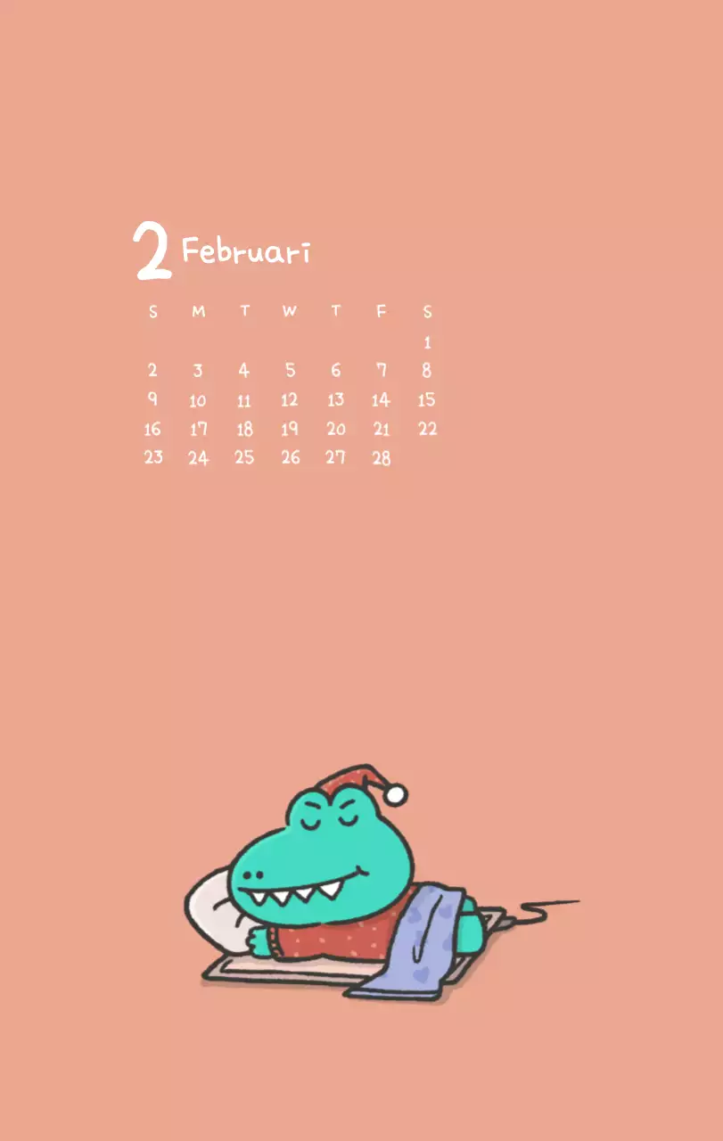 Een kalender met een schattig Ago-illustratieconcept