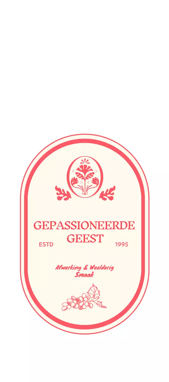 Rood logo met vintage ontwerp