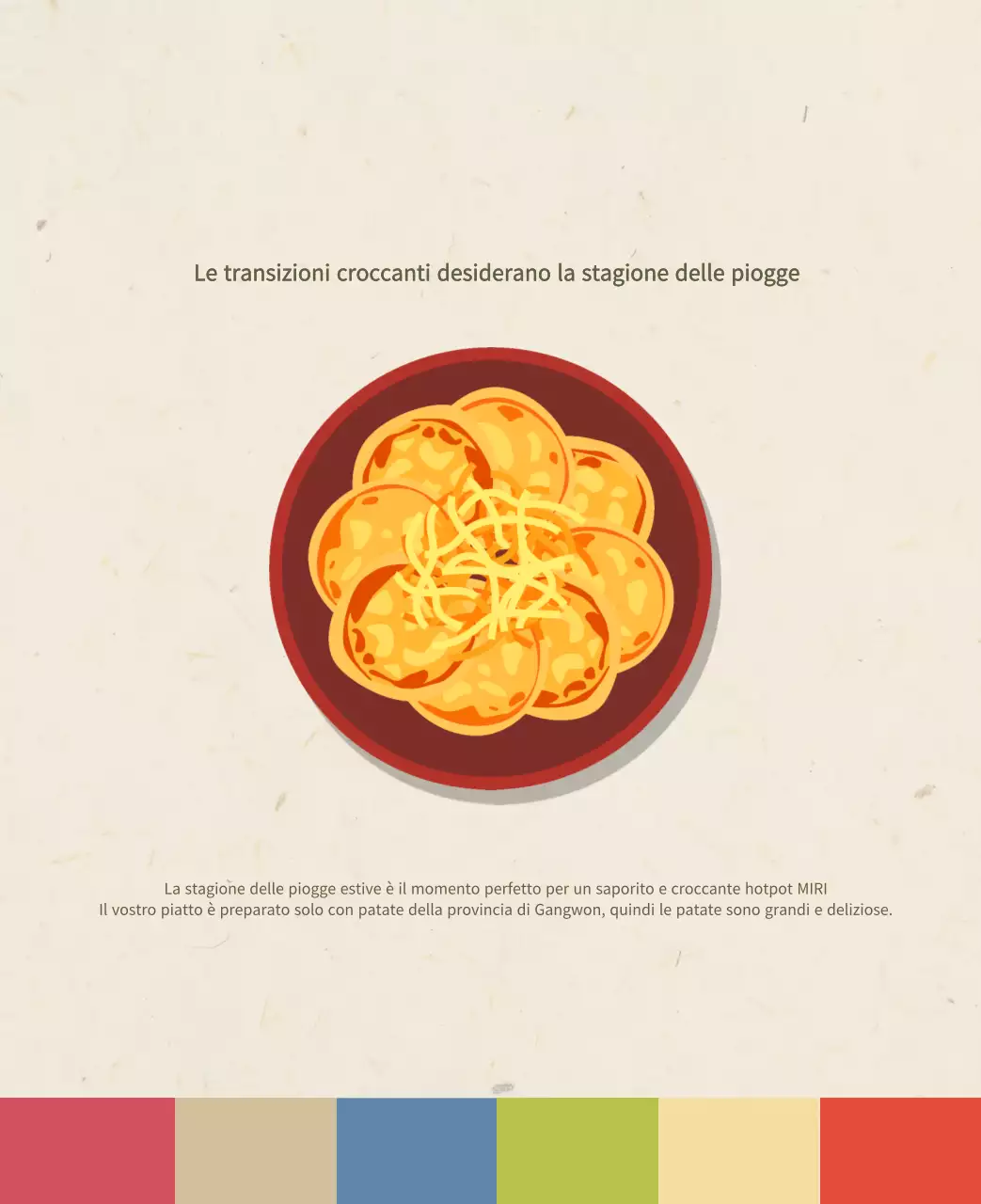 Calendario alimentare tradizionale beige