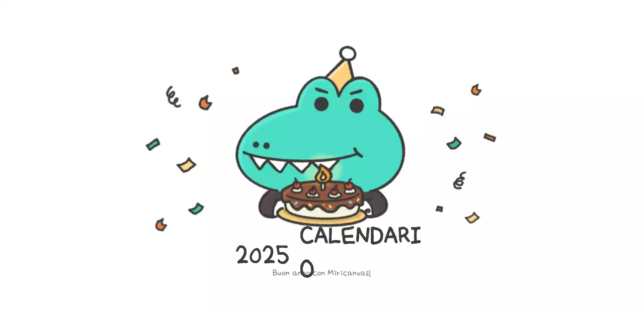 Un calendario con un simpatico concetto di illustrazione di Ago