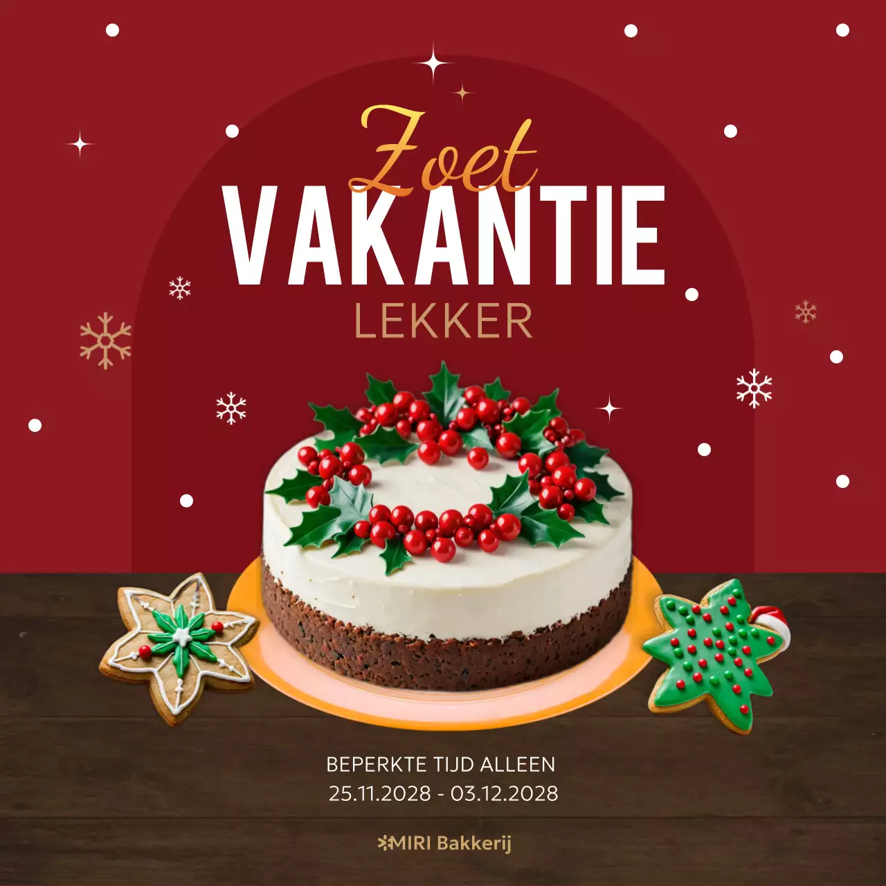 rode feestelijke bakkerij promotie