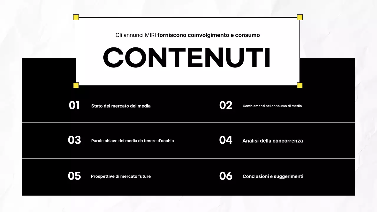 Fornire informazioni sul black modern report