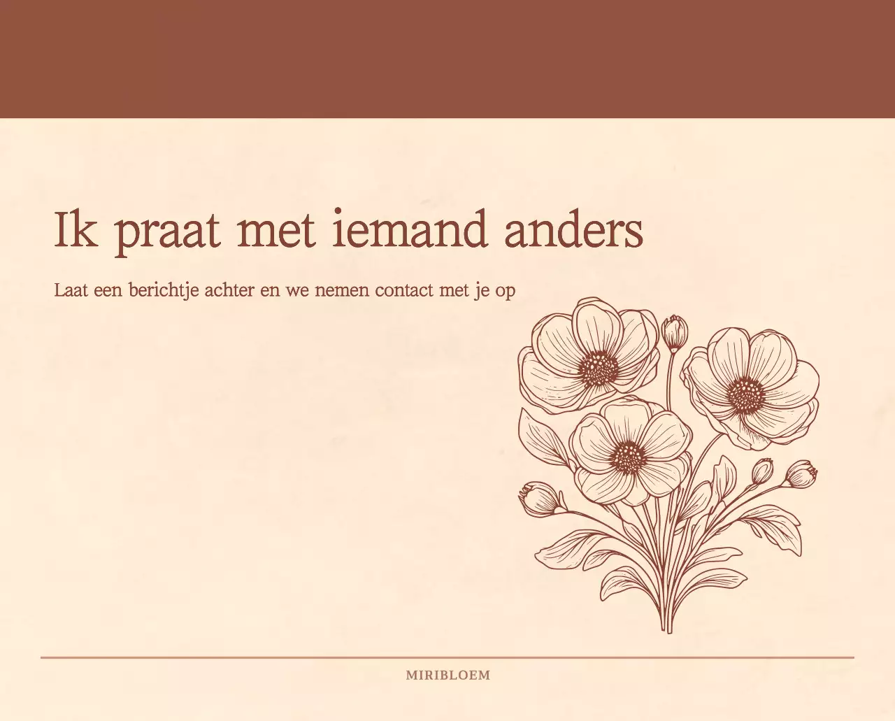 Een sentimentele bloemenkalender in lichtbruin en bruin wollen papierconcept
