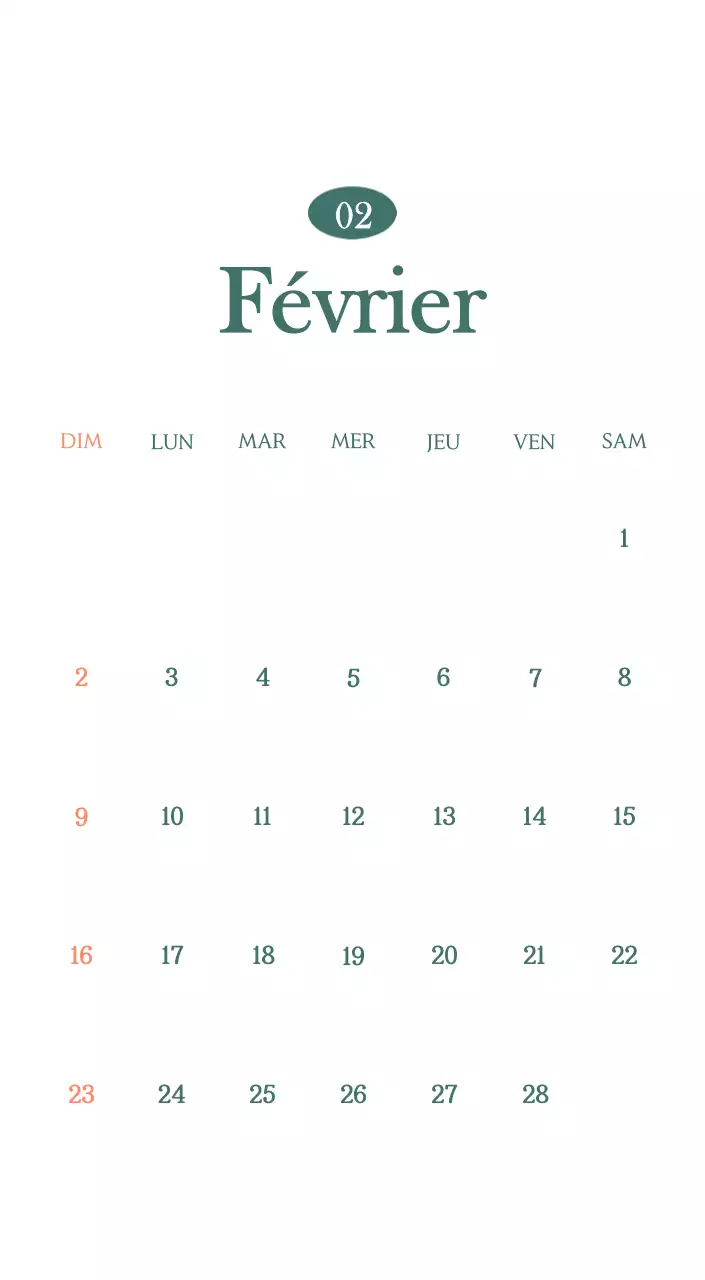 Un calendrier moderne pour les cafés avec des recommandations sur la boisson du mois.