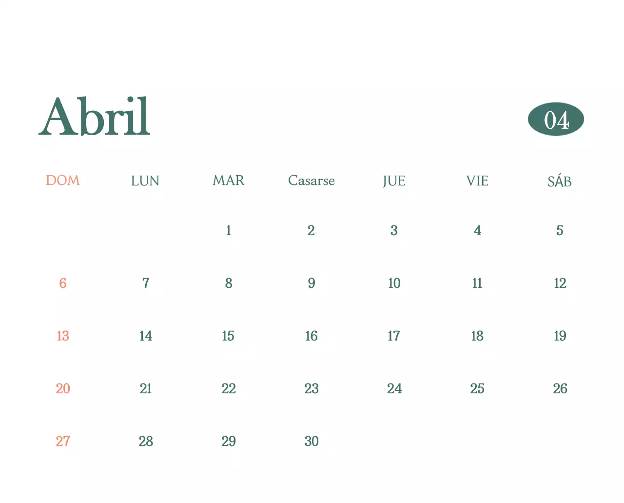 Un moderno calendario de cafeterías con recomendaciones para la bebida del mes