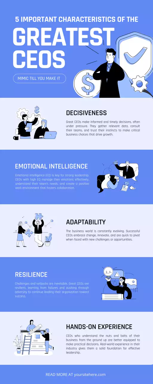 Blue Modern Ceo Guide Infographic