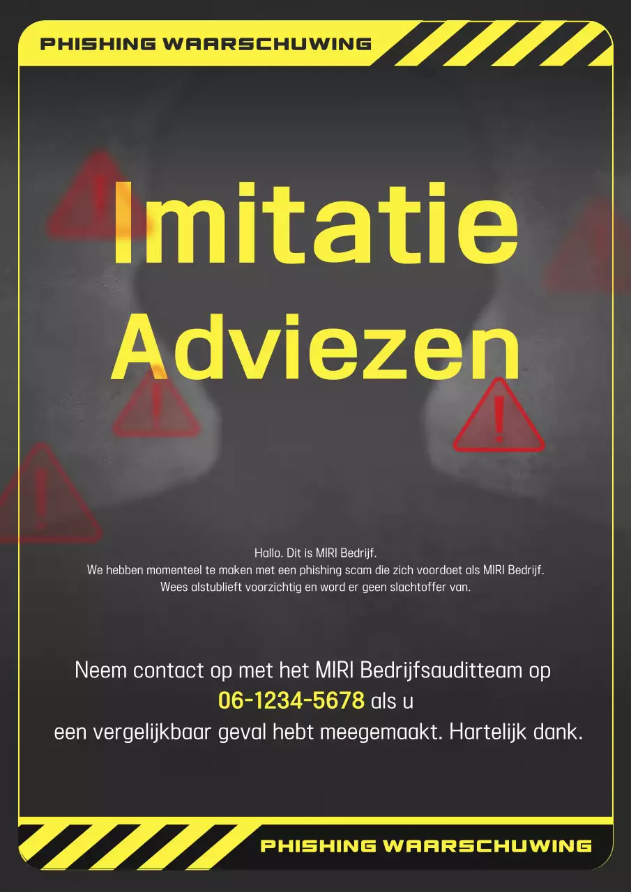 Geel gemarkeerde phishing let op