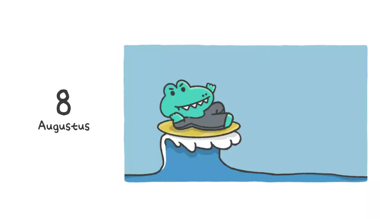 Een kalender met een schattig Ago-illustratieconcept