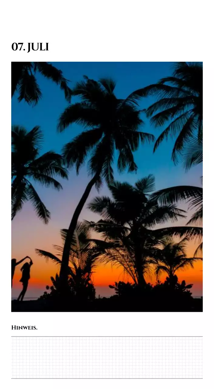 Einfacher Kalender mit schwarzer und weißer emotionaler Reisefotografie Konzept