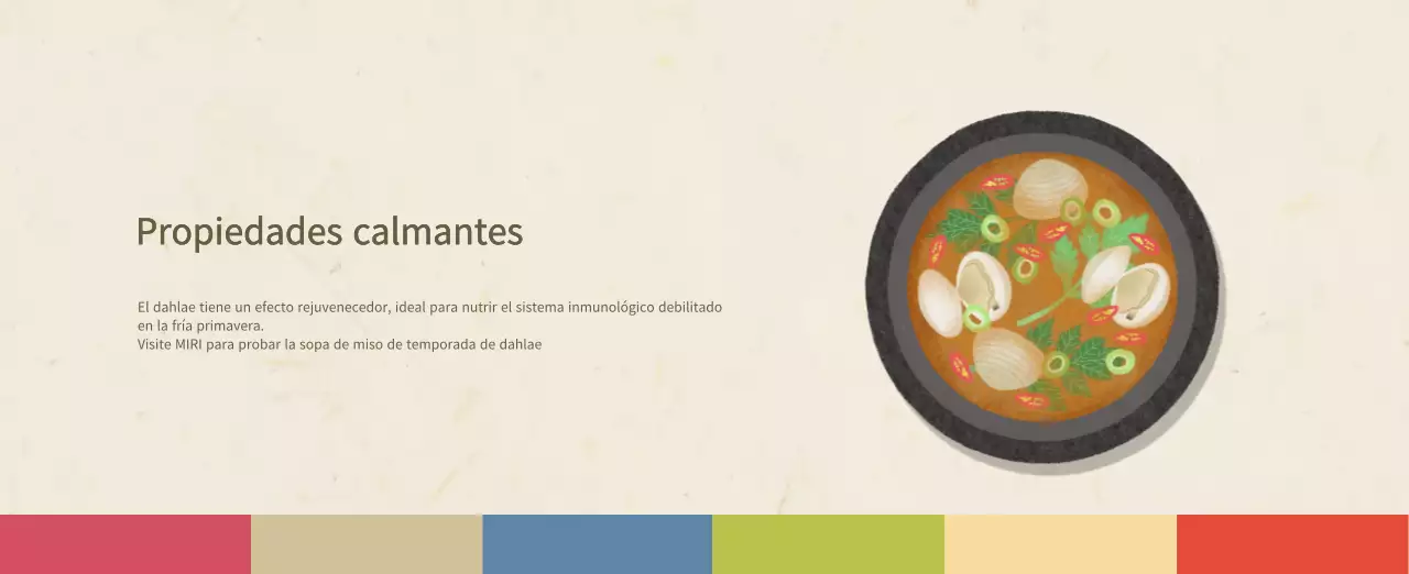 Calendario de comidas tradicionales en beige