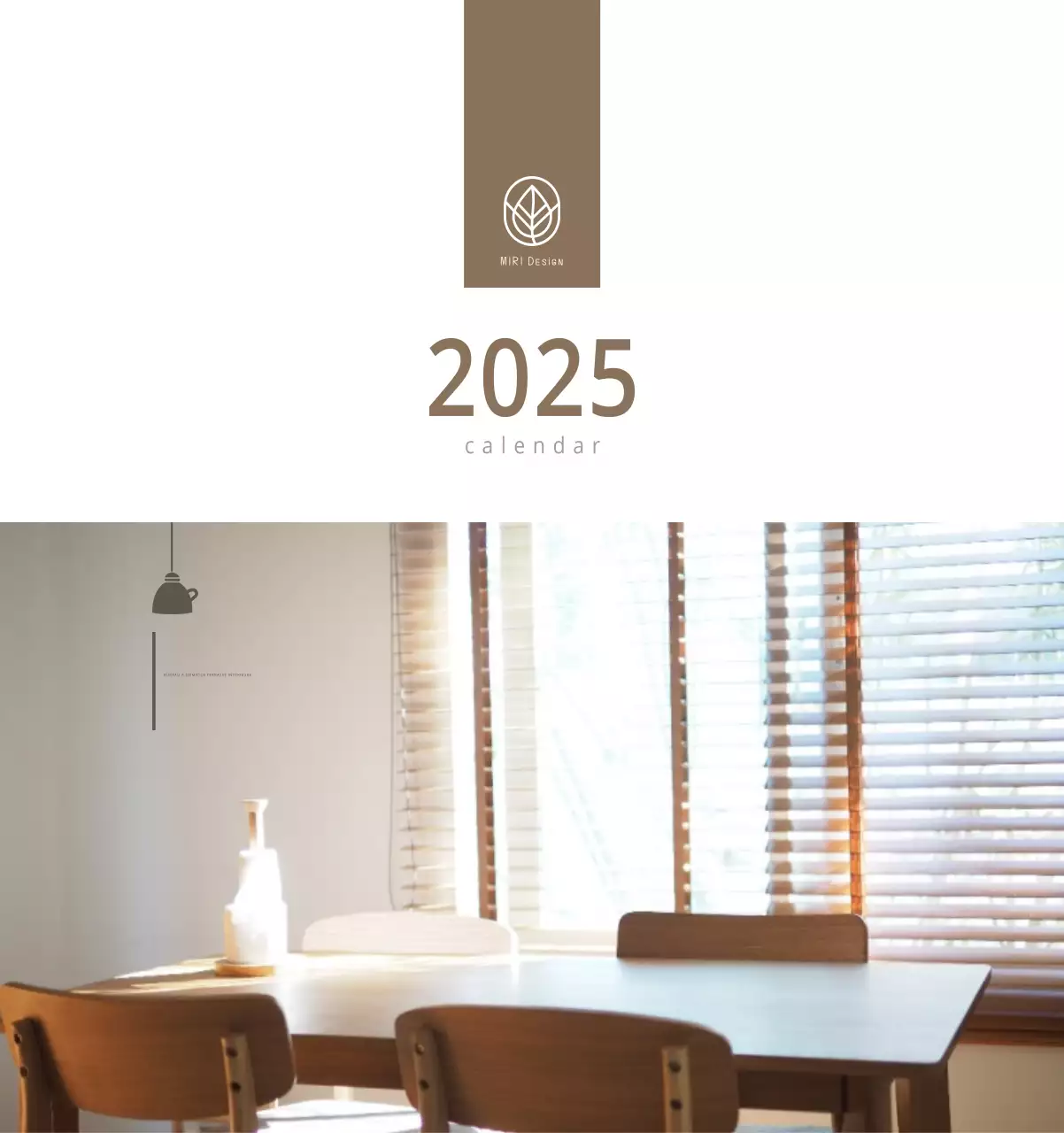 Calendrier intérieur minimaliste beige