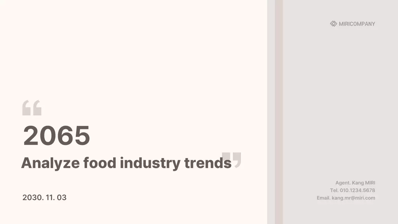 Apresentação do Relatório de Análise Alimentar Mínima Bege