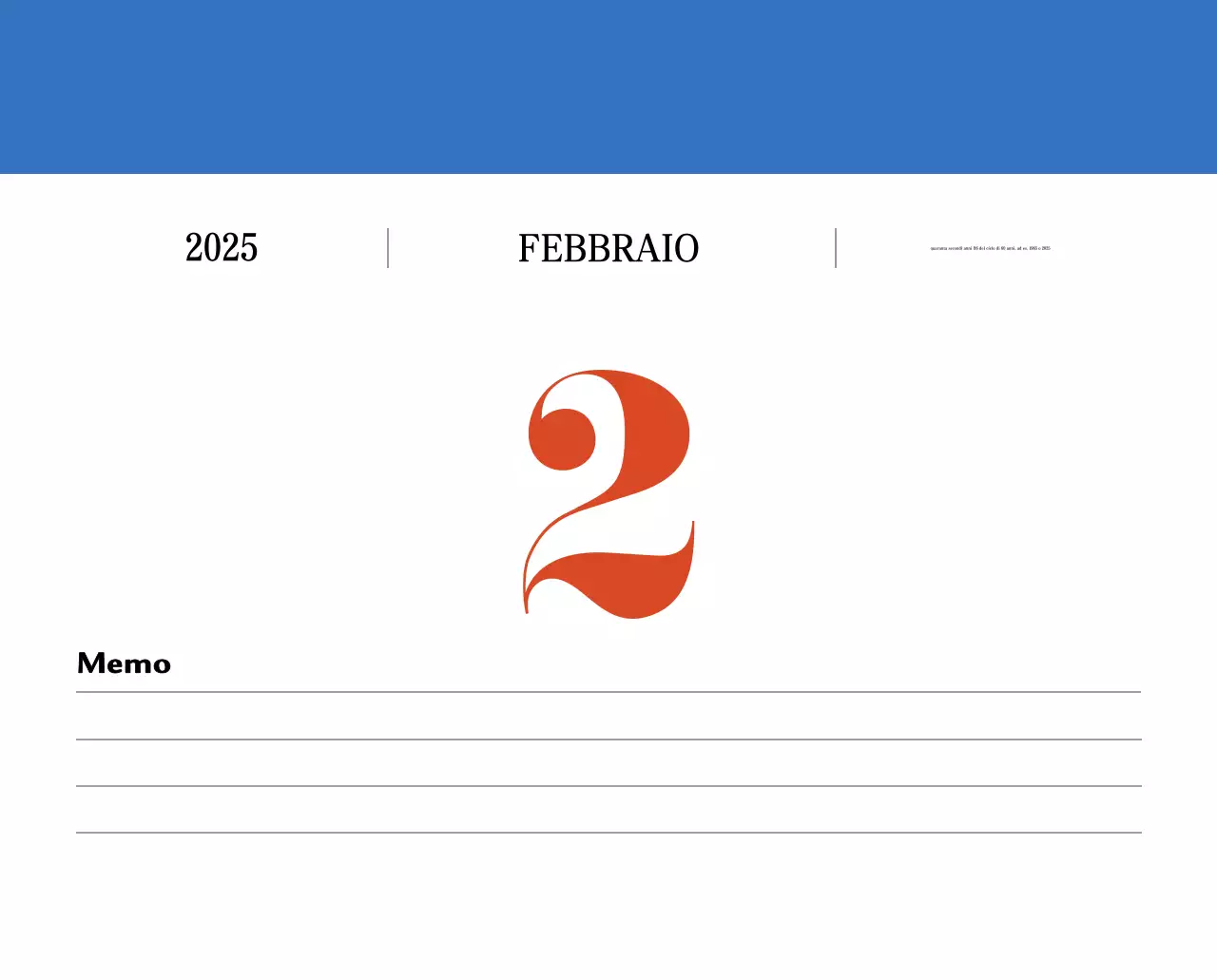 Calendario della memoria di concezione retrò in rosso