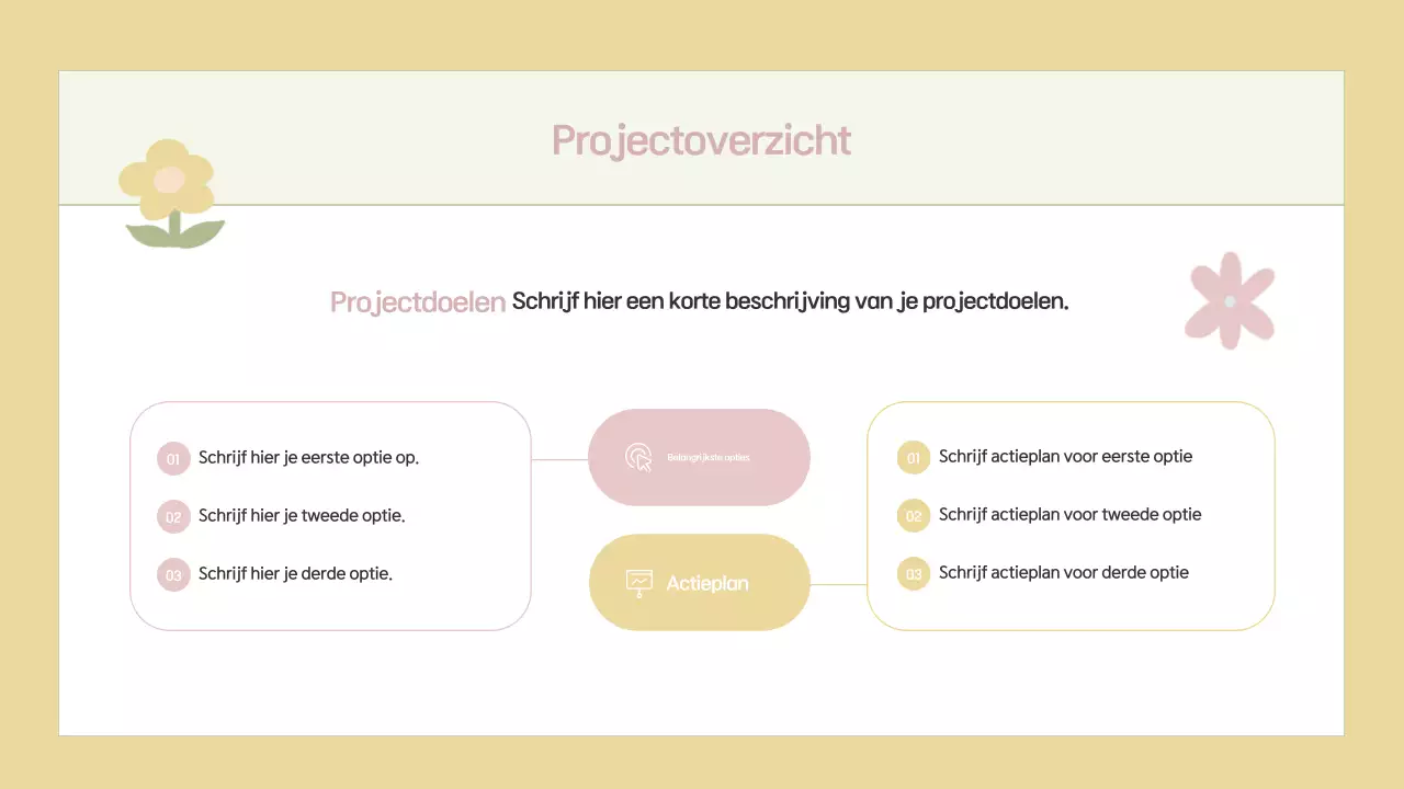 Een beige en eenvoudig projectvoorstel plannen