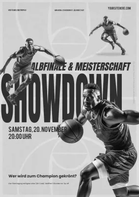 grau fett basketball ankündigung