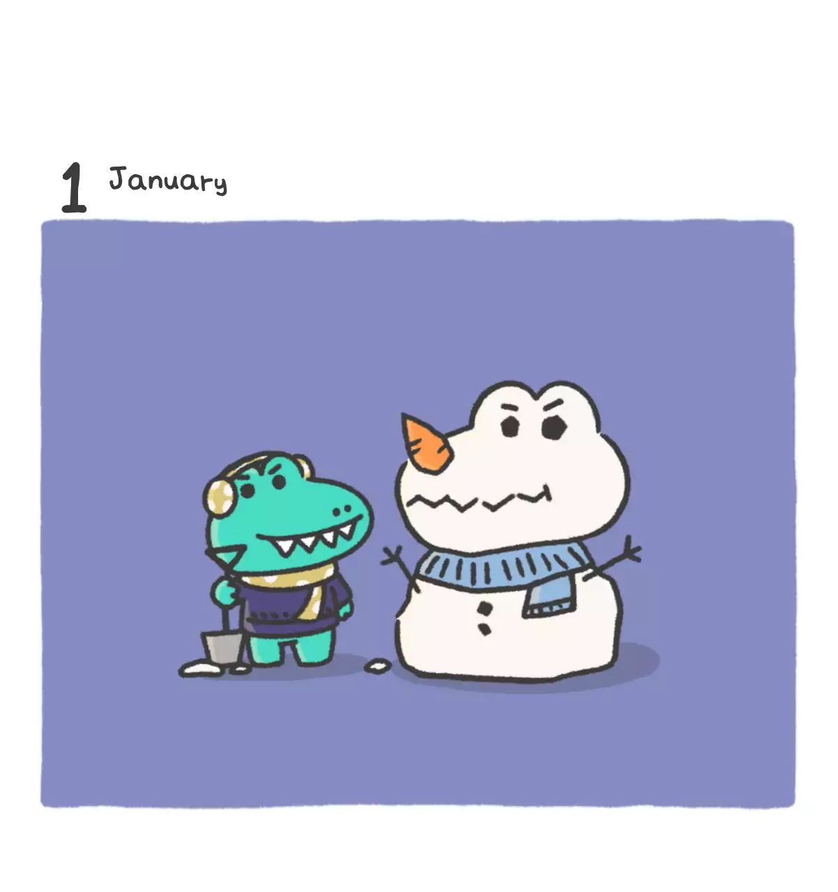 A calendar with a cute Argo illustration concept